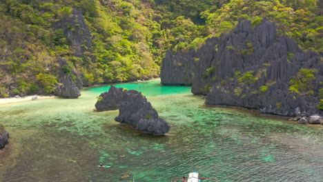 Stunning Tropical Lagoon with Limestone Karsts and Turquoise Water