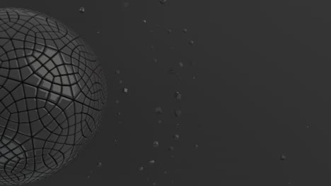 black sphere on the black surface
