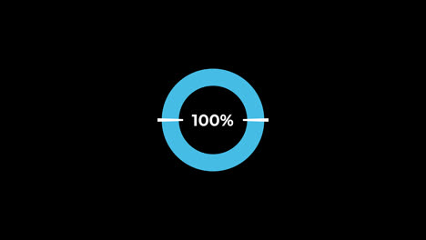 Pie-Chart-0-to-100%-Percentage-Infographics-Loading-Circle-Ring-or-Transfer,-Download-Animation-with-alpha-channel.