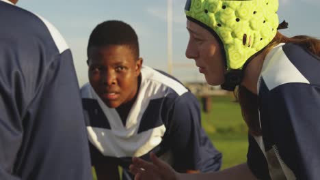 young adult female rugby team