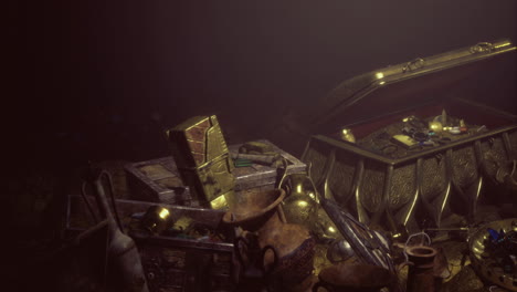 discovering hidden treasures in an ancient chest filled with artifacts