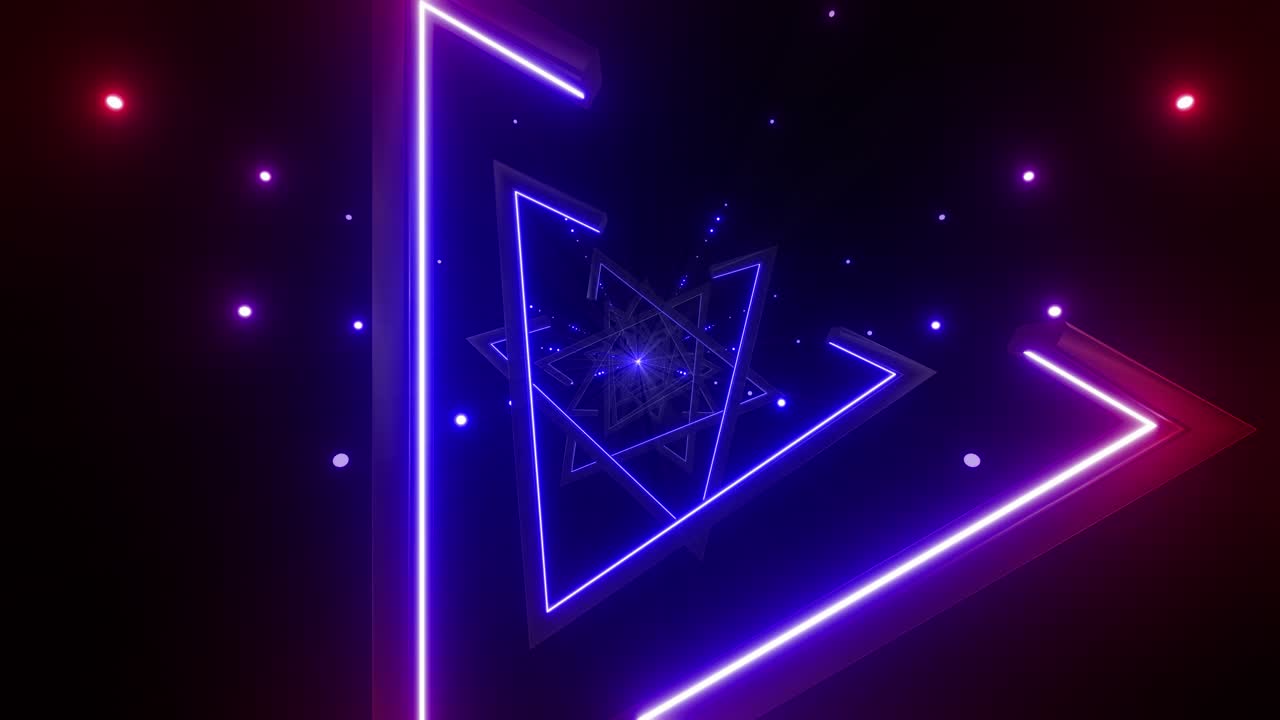 Neon Triangle Tunnel