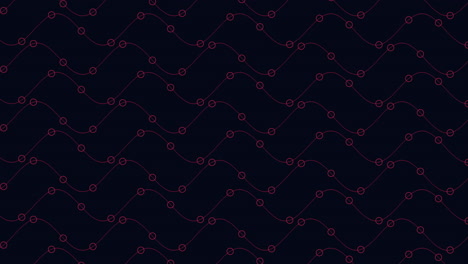 waves pattern with neon dots and lines