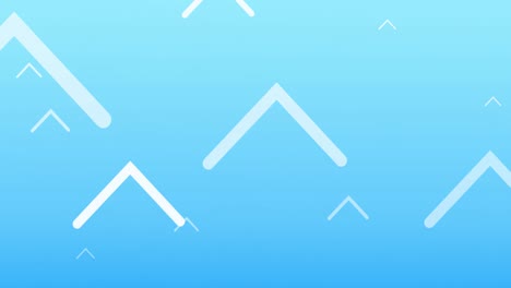 animation of multiple white arrows pointing up on blue background