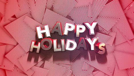 modern happy holidays text on red fashion gradient