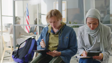 people waiting in office