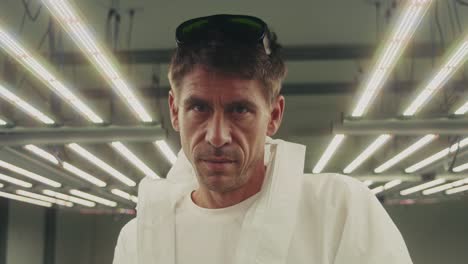 worker in a grow room