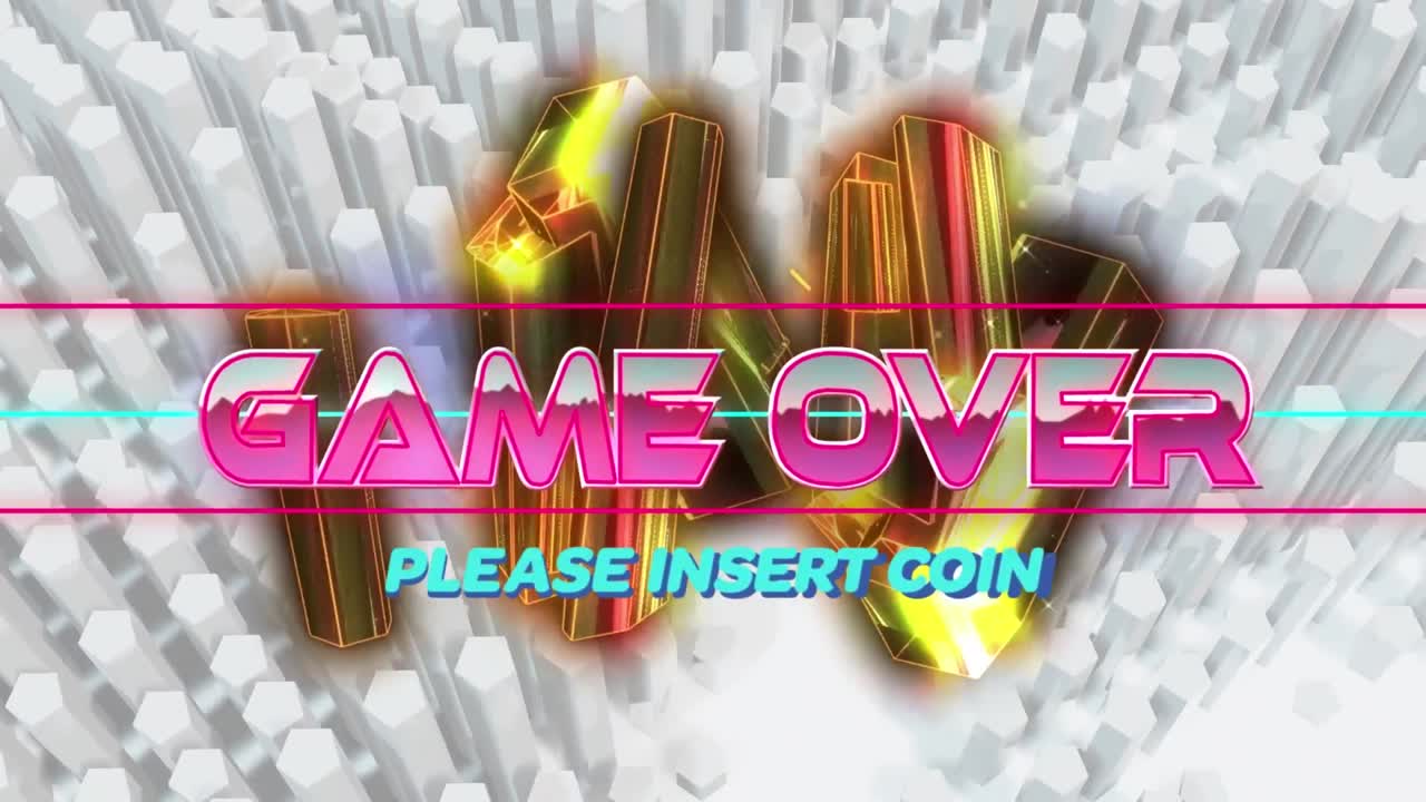 디지털 칼레이도스코프 모양 위에 좋은 진동의 애니메이션 오직 텍스트