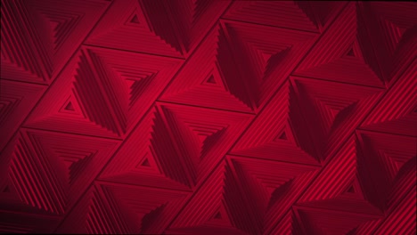 red minimalism. a mosaic surface with moving black triangles. abstract geometric background. cells. wave. loop animation. 4k. 3d. animation for a business presentation