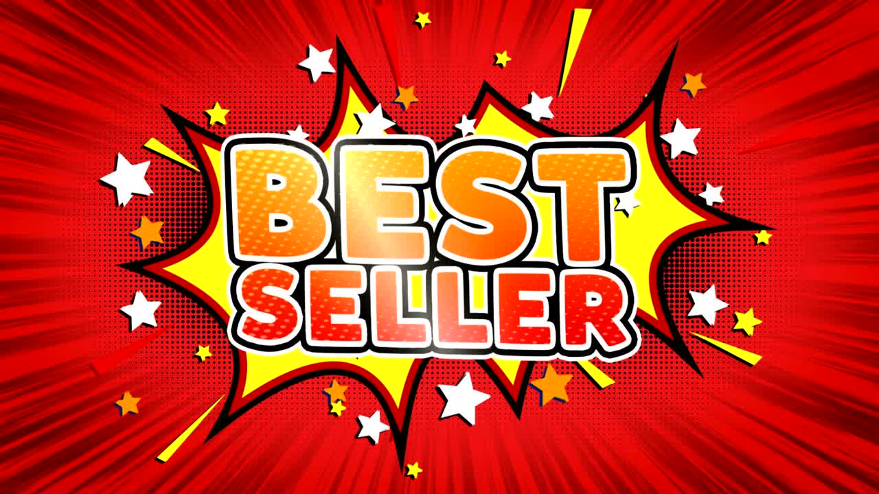 베스트셀러 단어 레트로 만화 버블 원활한 루프