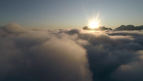 mountains above clouds