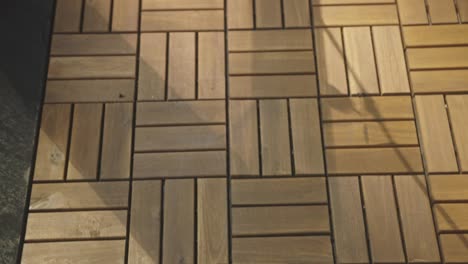 a view of wooden patio tiles flooring outdoor interlocking