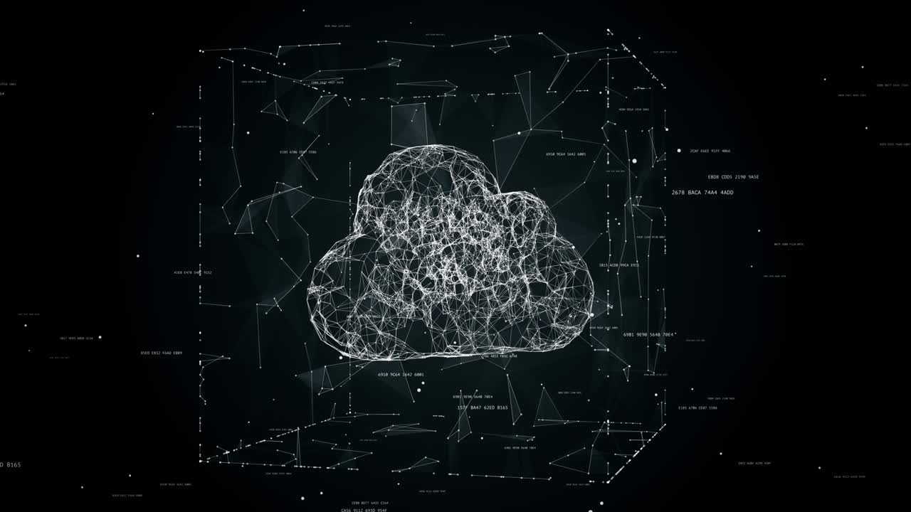 animación del concepto de computación en la nube