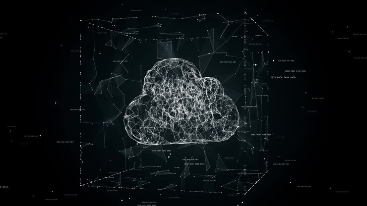 Cloud computing concept animation