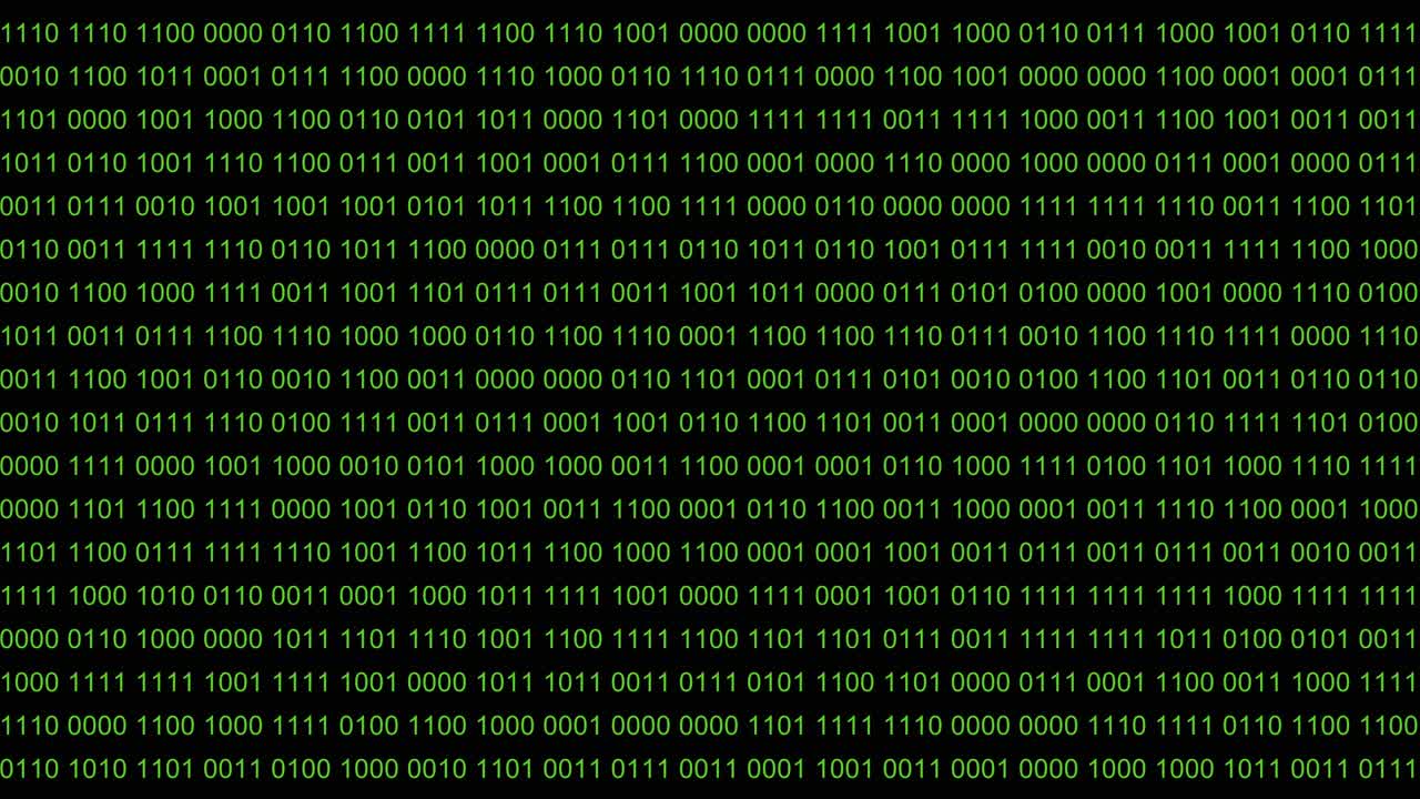 Abstract digital background. Digital Data run Matrix Effect. Background backdrop videos numbers changes. Green digit numbers. Black background. Seamless loop.