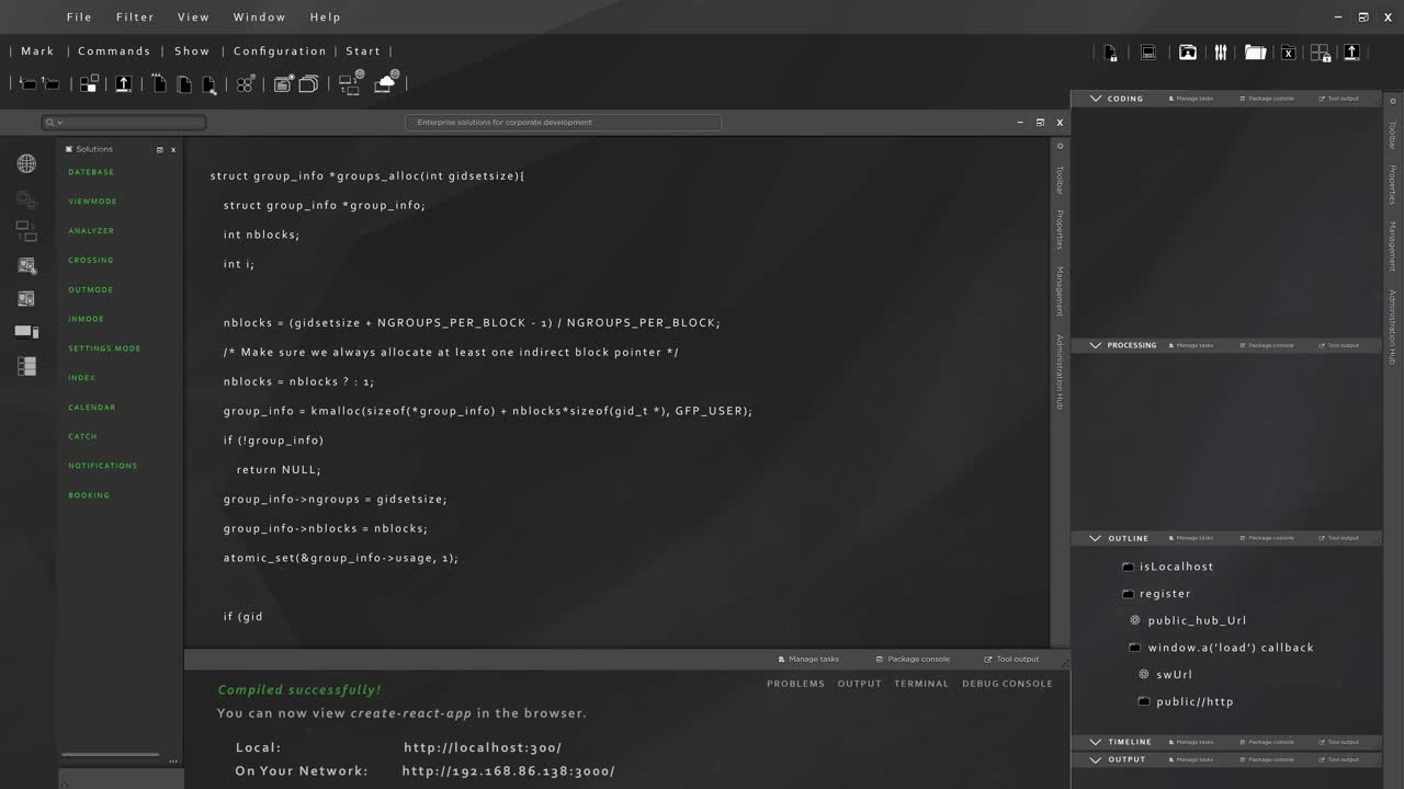 renderización 3d del software de codificación utilizado por los ingenieros que hacen la depuración