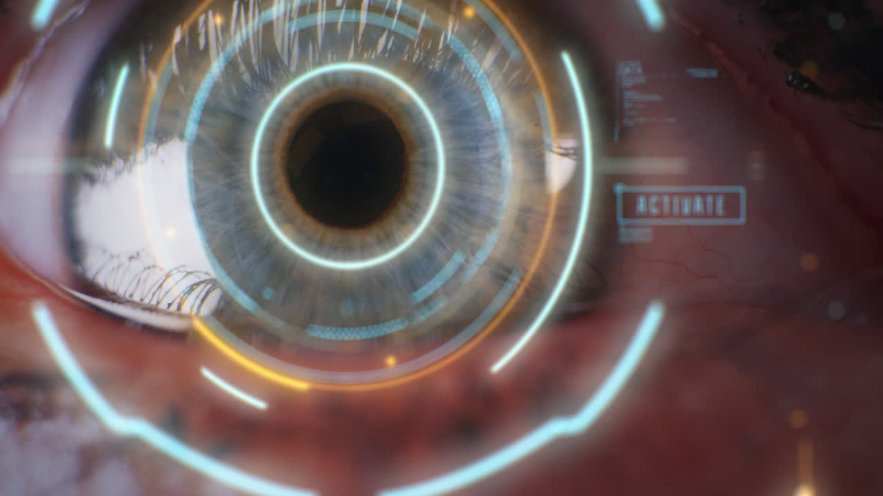 escaneo ocular de cyberpunk