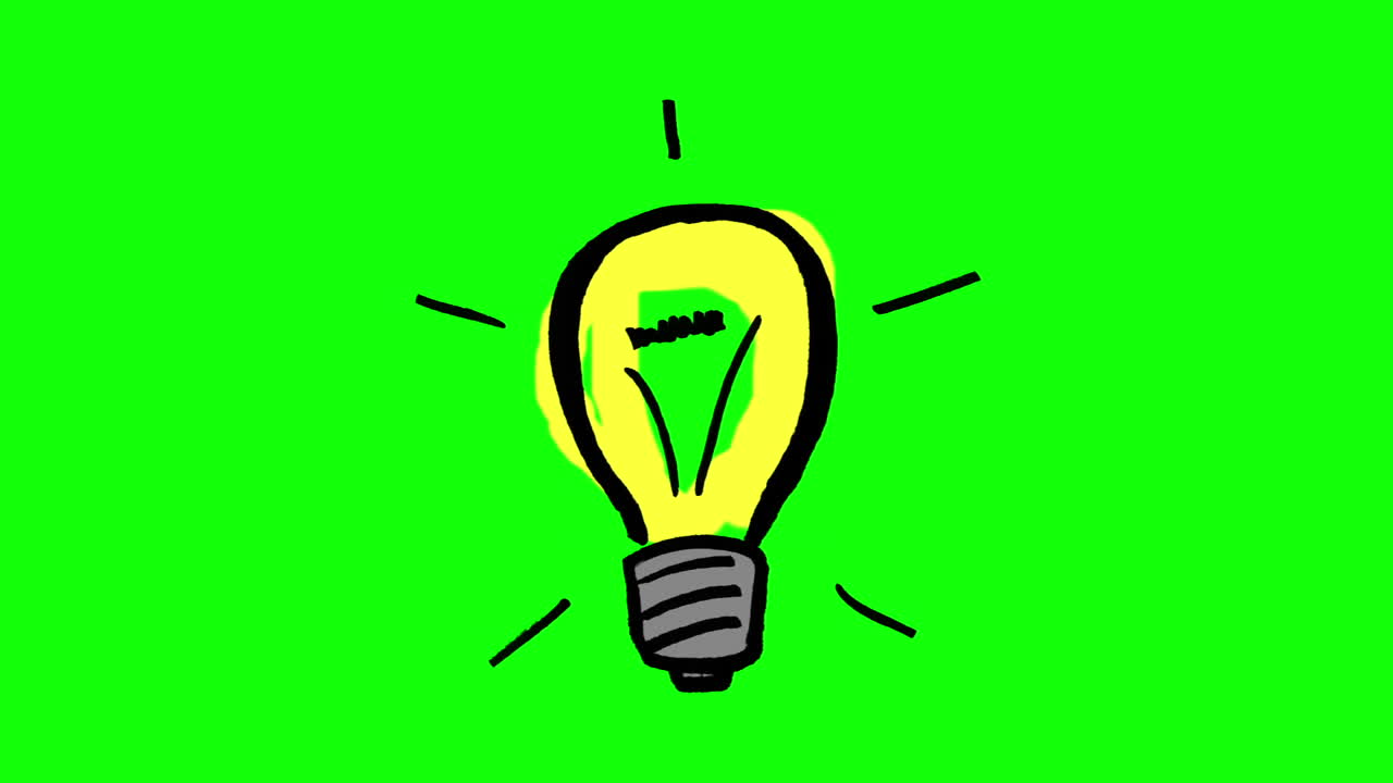 animación de la bombilla amarilla de gestación rápida