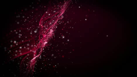 powerful animation with wave object and glitter particles in slow motion, 4096x2304 loop 4k