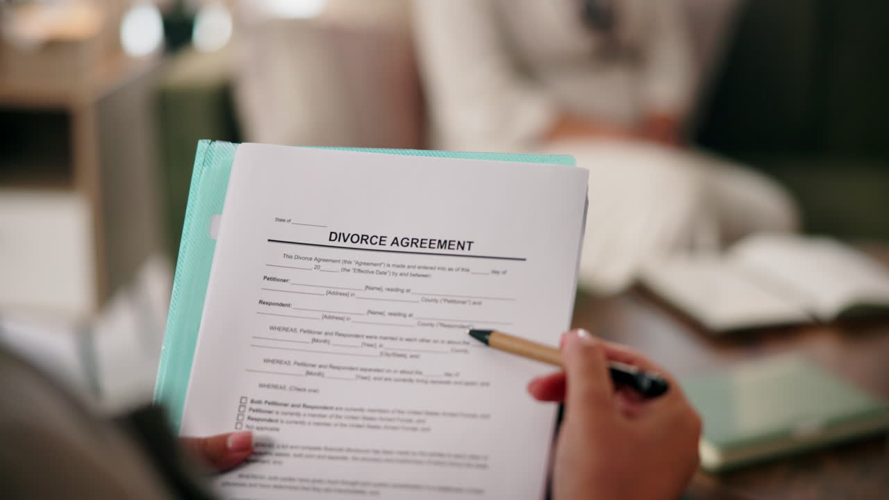 firma del acuerdo de divorcio