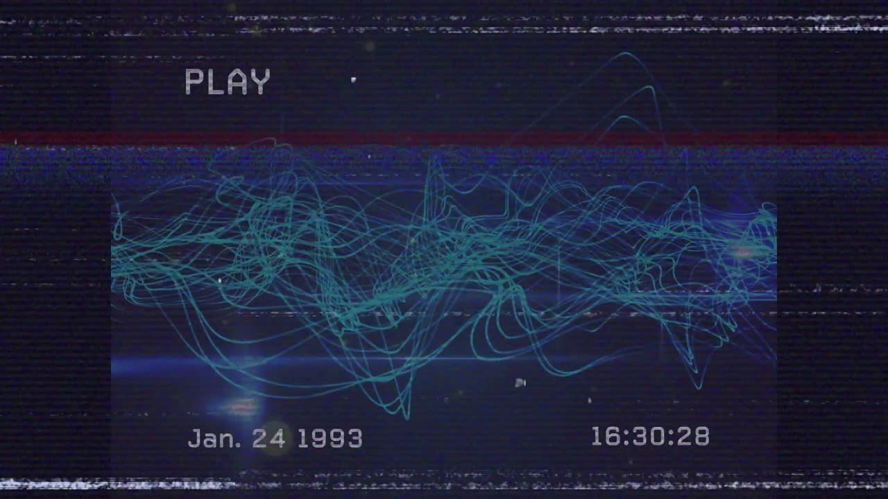 animación de la interferencia sobre puntos luminosos y rastros luminosos