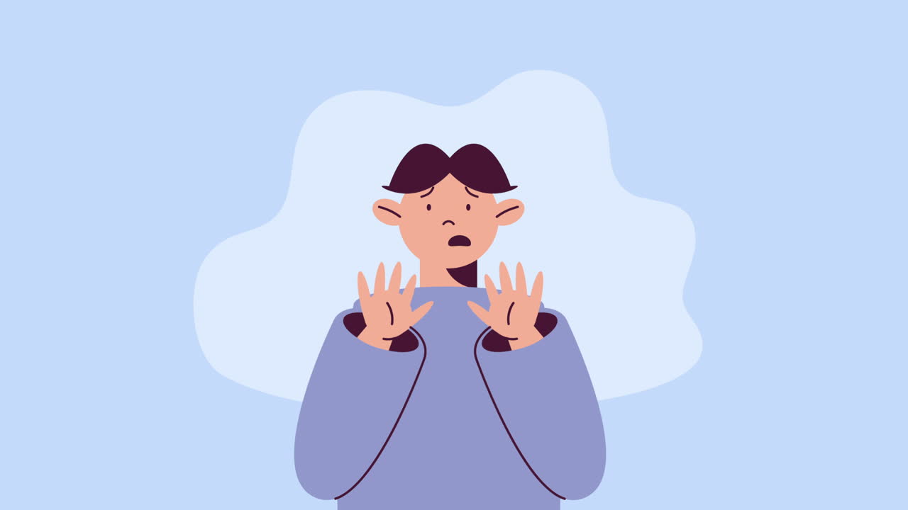 겁에 질린 사람