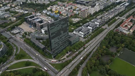 ciudad de múnich, red de enlaces de transporte que rodean las operaciones comerciales