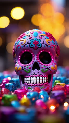 ai generated candy skulls