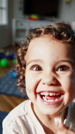 adorable child enjoying a snack