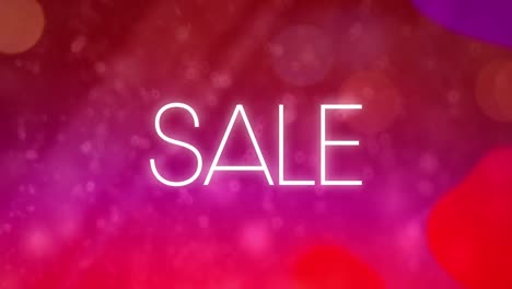 animation of sale in white text over moving molten pink and red lava