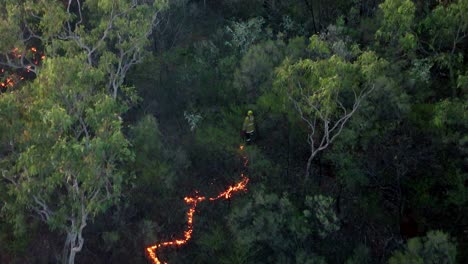 necessary back burning being done in a north