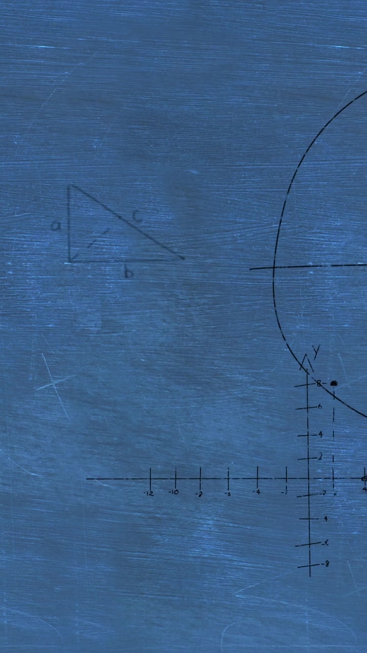 Mathematical equations on chalkboard