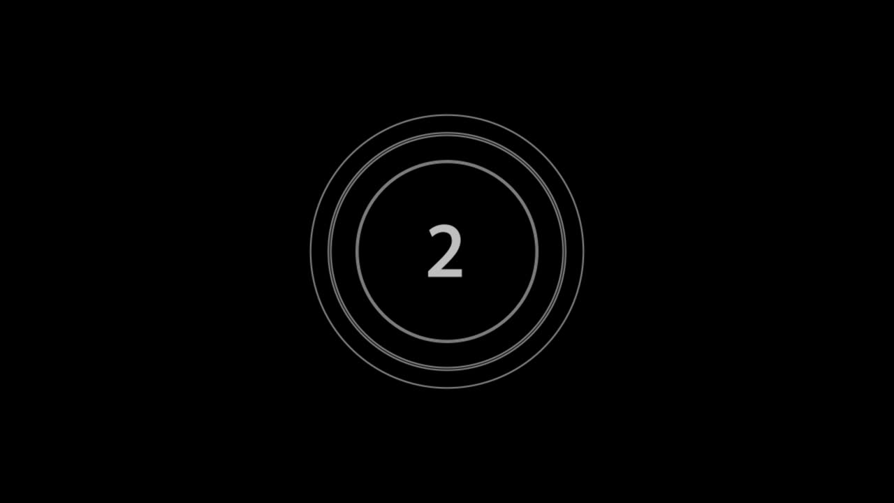 Video Animation of Number Two for intro, transitions and titles.