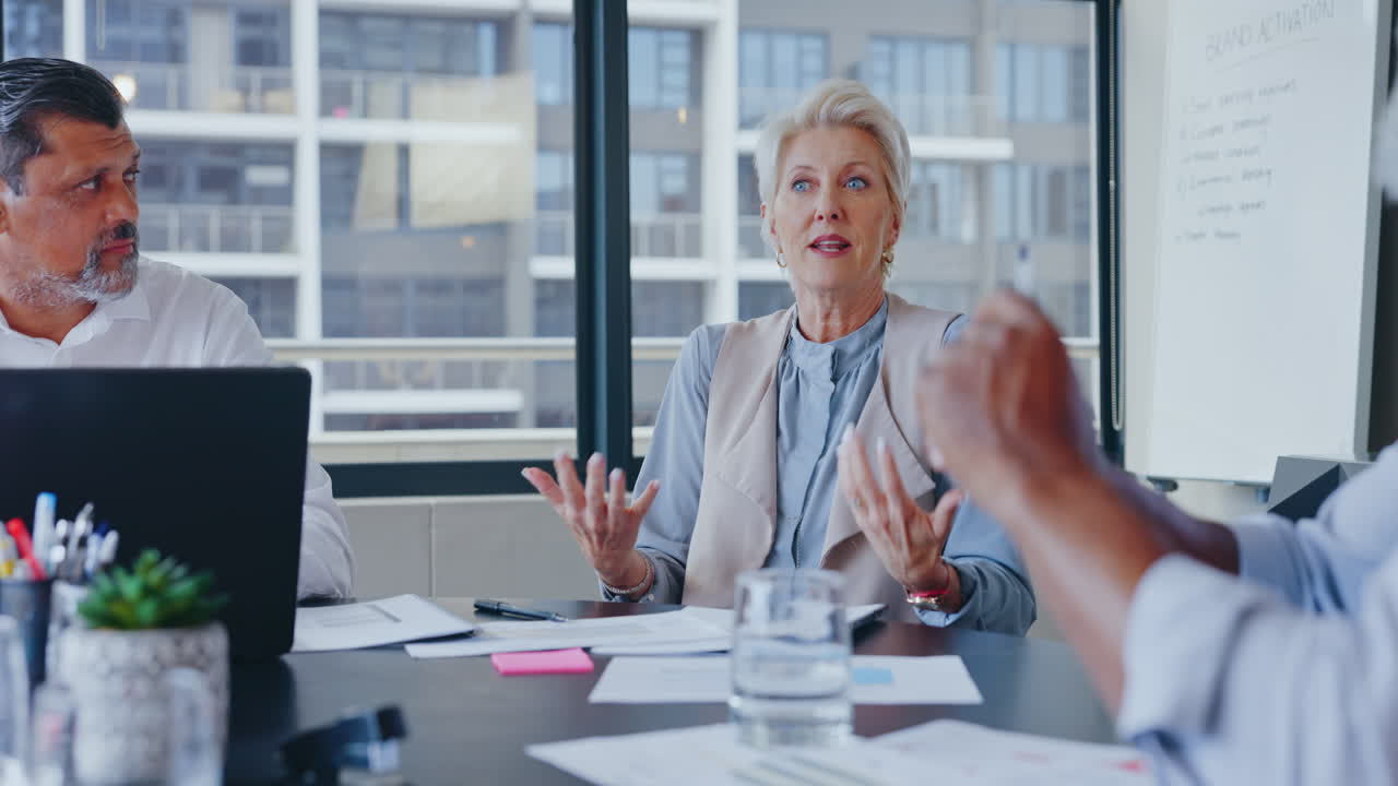 고위 여성, 리더십 및 비즈니스 회의