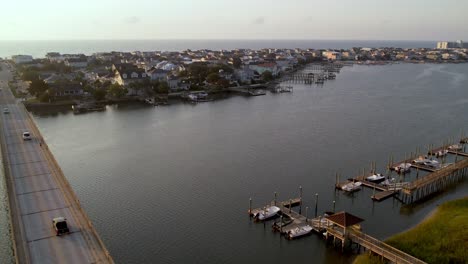 aerial over bridge in wrightsville beach nc