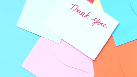 colorful thank you notes and envelopes