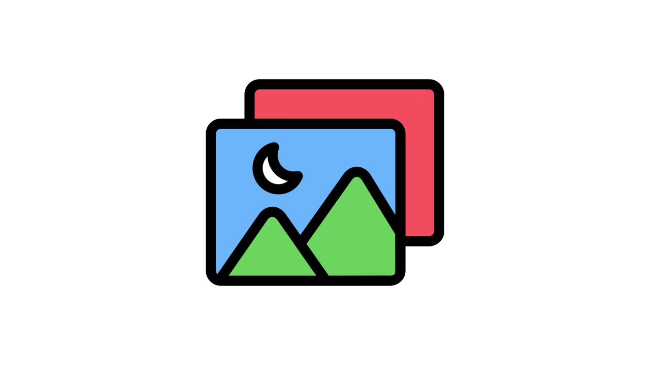 Animated Image Icon with Sun and Moon Transition