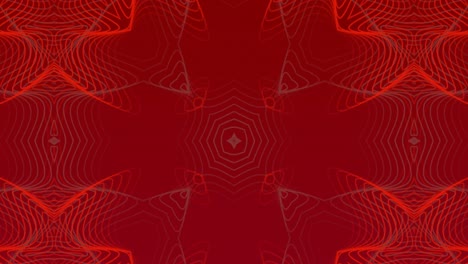 caleidoscopio formas rojas abstractas en movimiento