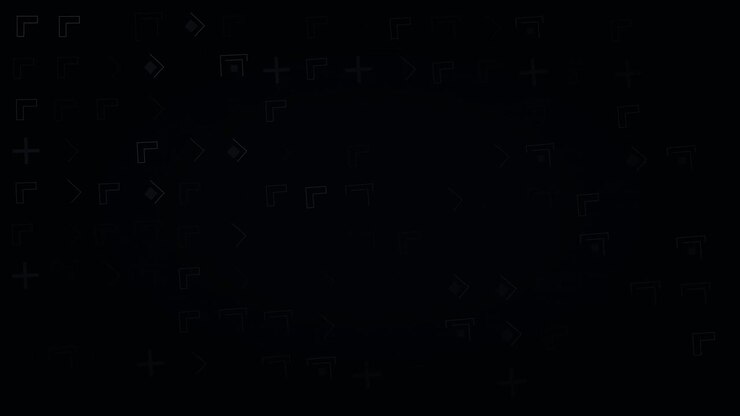 Abstract Motion Background with Geometric Shapes on Black