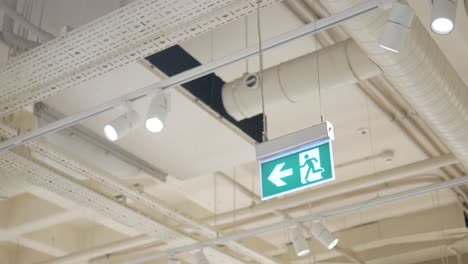 emergency exit sign in a building