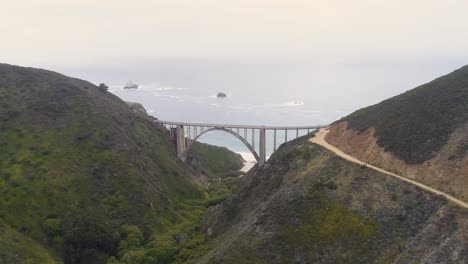 puente bixby en california drone - aumento