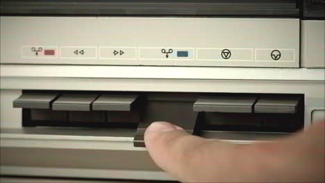 vintage cassette deck controls