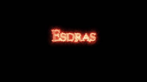 esdras escrito con fuego. bucle