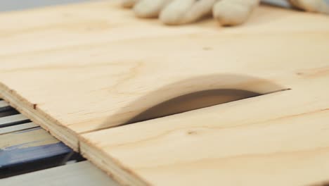 table saw cutting plywood