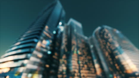 abstract blur and defocused cityscape at twilight for background