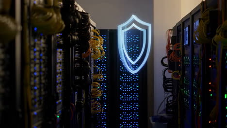 digital security and data management in a server room