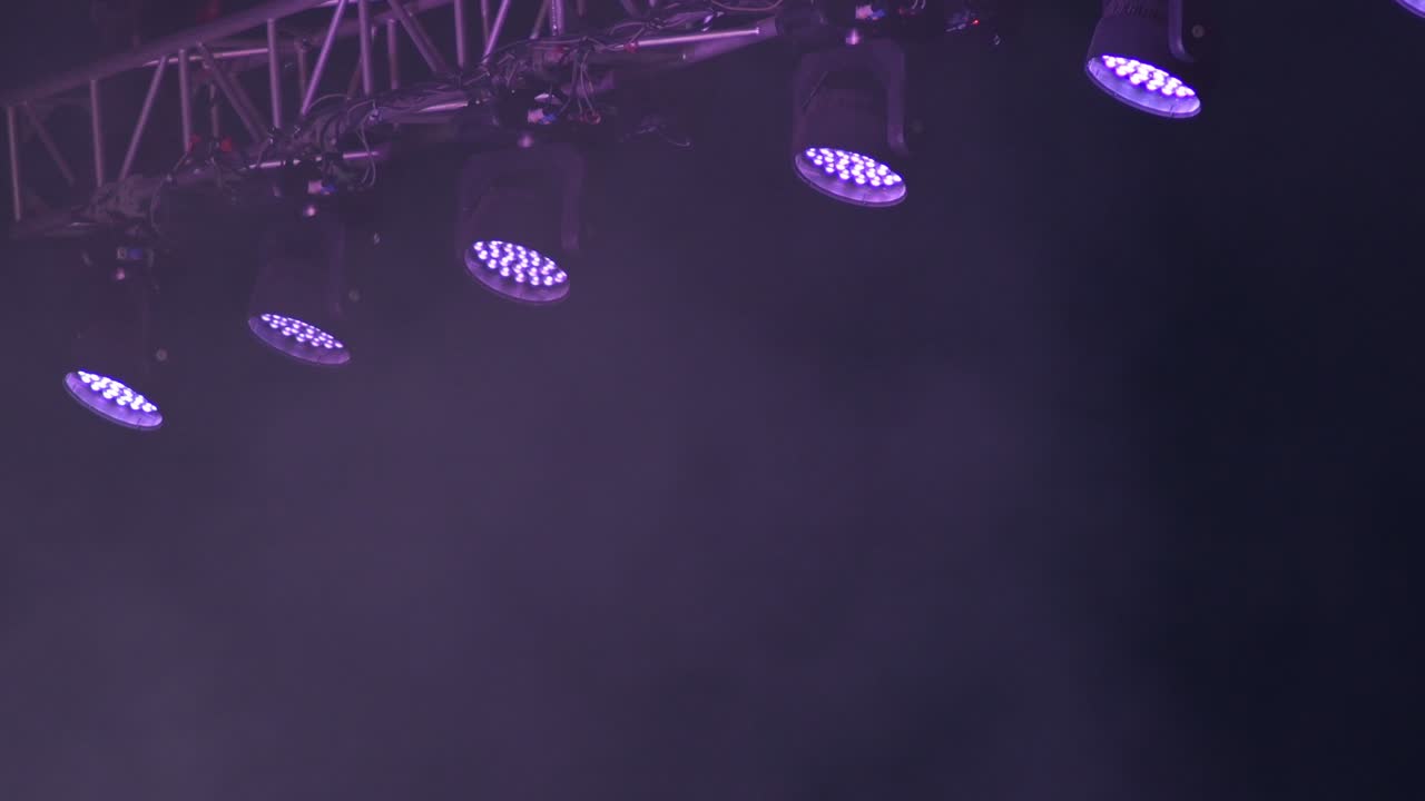 Lights in stage and smoke in a live show