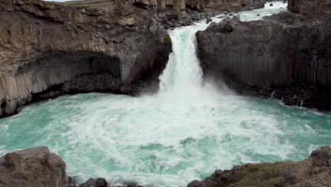 the aldeyjarfoss waterfall in north iceland.