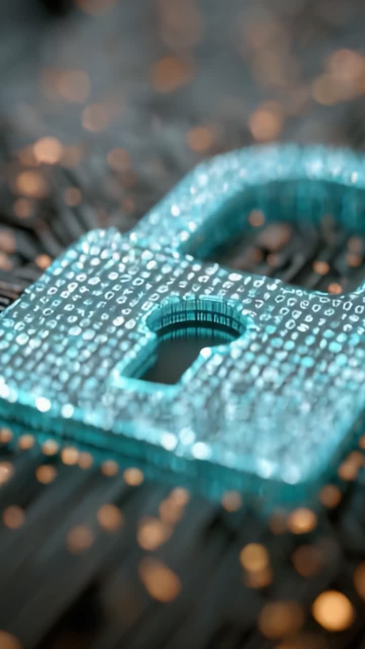 A Close-Up View of a Digital Padlock Symbolizing Cybersecurity and Data Protection, Highlighting the Importance of Encryption in the Modern Digital Landscape