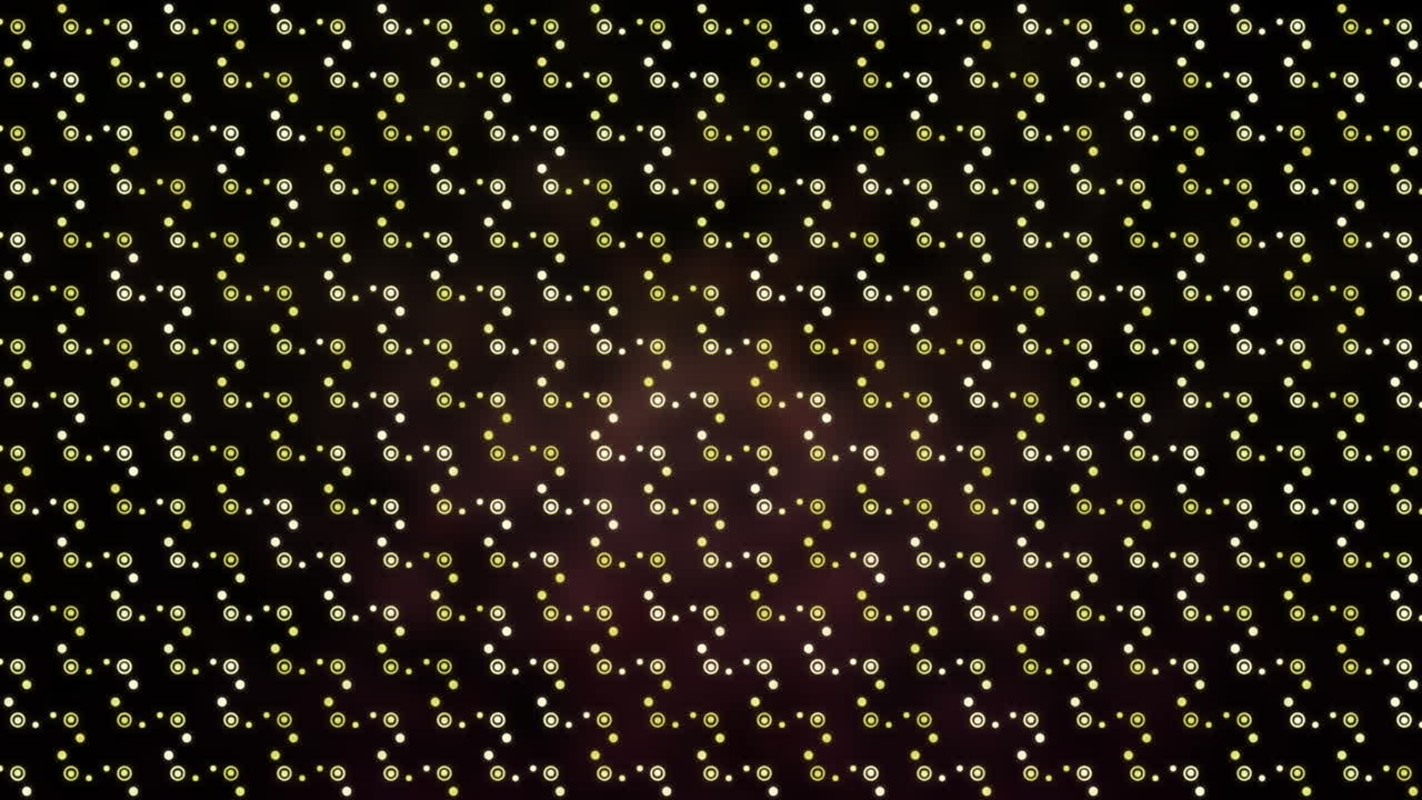 Animation of moving shapes over black background